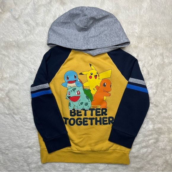 Jumping Beans Hoodie Pokémon Yellow & Grey Size 6 - Picture 1 of 16
